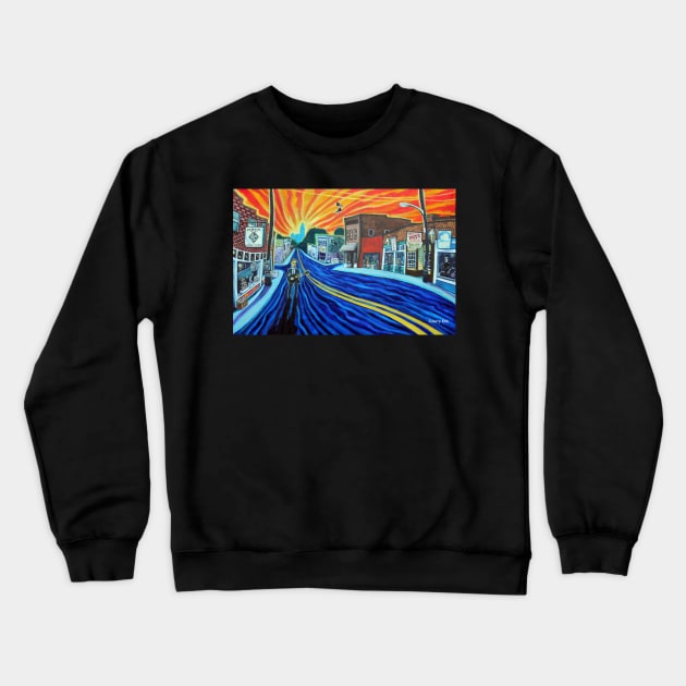 'SUNRISE SONG FOR NoDa IN THE 90s' Crewneck Sweatshirt by jerrykirk